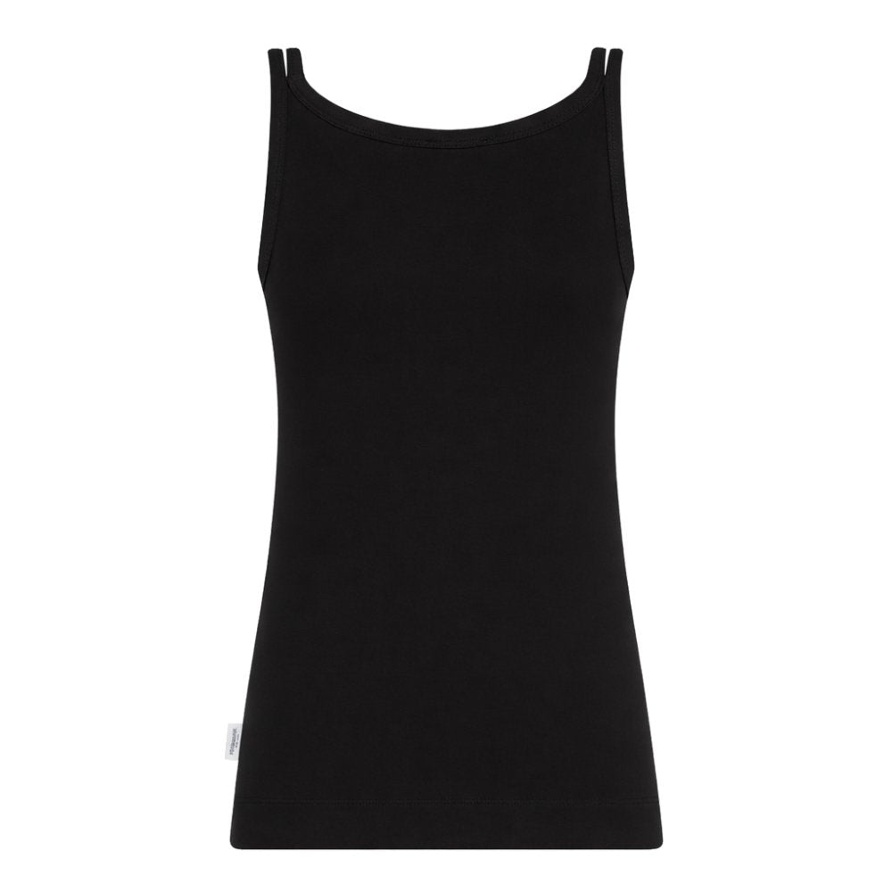 PENN&INK N.Y Tanktop Slim-Fit Lyocell Tencel Schwarz Rückseite