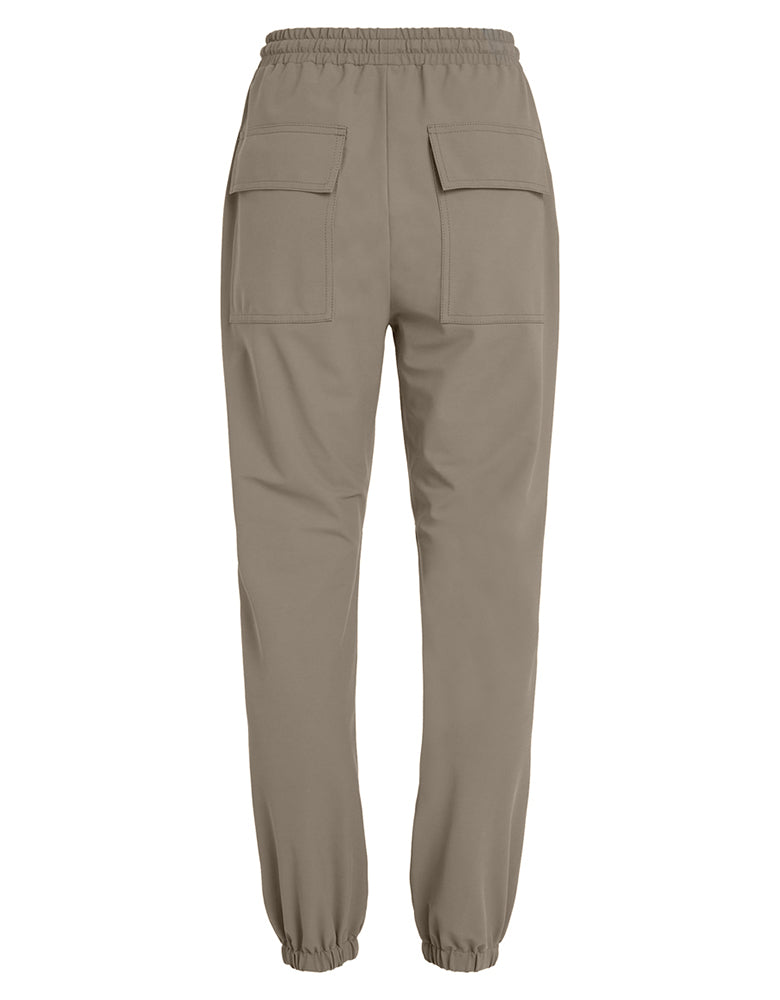 PENN&INK N.Y Hose Casual Fit Taupe Jogpants-Style Travel-Quality Elastischer Bund Rückseite