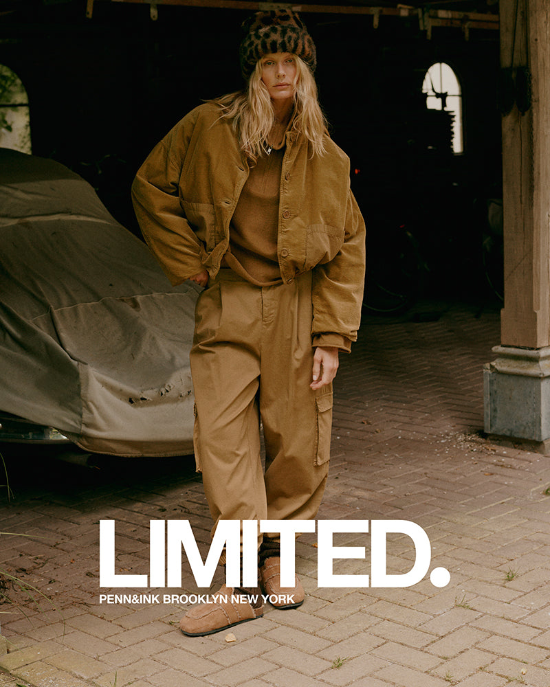 PENN&INK N.Y Cargo-Hose Butternut Khaki Wide Leg Travel-Quality Große Cargo-Taschen Model W26LTD