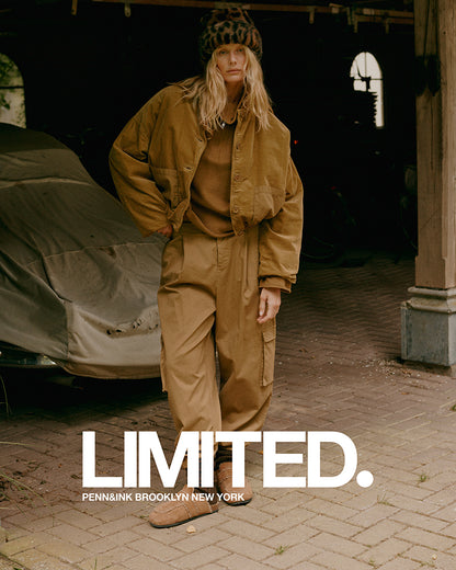 PENN&INK N.Y Cargo-Hose Butternut Khaki Wide Leg Travel-Quality Große Cargo-Taschen Model W26LTD