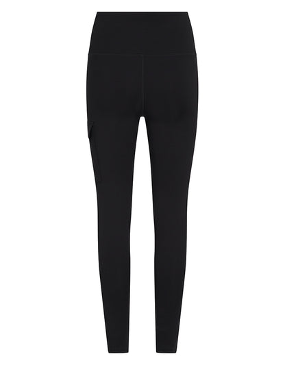 PENN&INK N.Y Cargo-Leggings Black Schwarz Slim Fit Baumwoll-Mix Seitliche Cargo-Tasche Rückseite