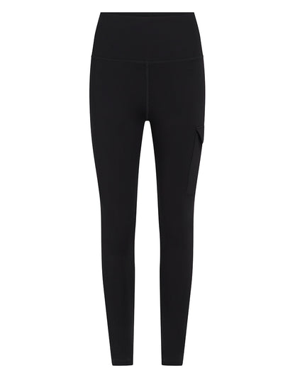 PENN&INK N.Y Cargo-Leggings Black Schwarz Slim Fit Baumwoll-Mix Seitliche Cargo-Tasche