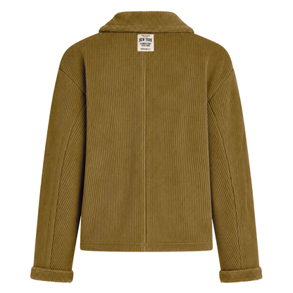 PENN&INK N.Y Cordjacke Butternut Khaki Relaxed Fit Breiter Cord Frottee-Futter Rückseite