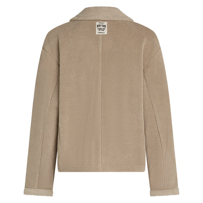 PENN&INK N.Y Cordjacke Sand Beige Relaxed Fit Breiter Cord Frottee-Futter Rückseite