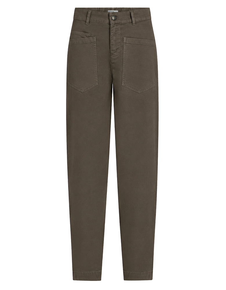 PENN&INK N.Y Hose W26LTD Tabac Braun Relaxed Fit Baumwoll-Mix Große Aufgesetzte Taschen