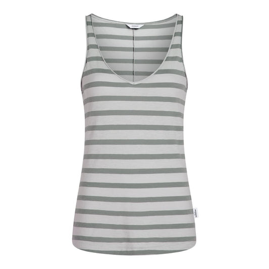 PENN&INK N.Y Tanktop Streifen Jersey Baumwolle Monument Grau
