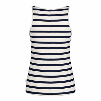 PENN&INK N.Y Tanktop Streifen Jersey Baumwolle Navy Weiß Rückseite