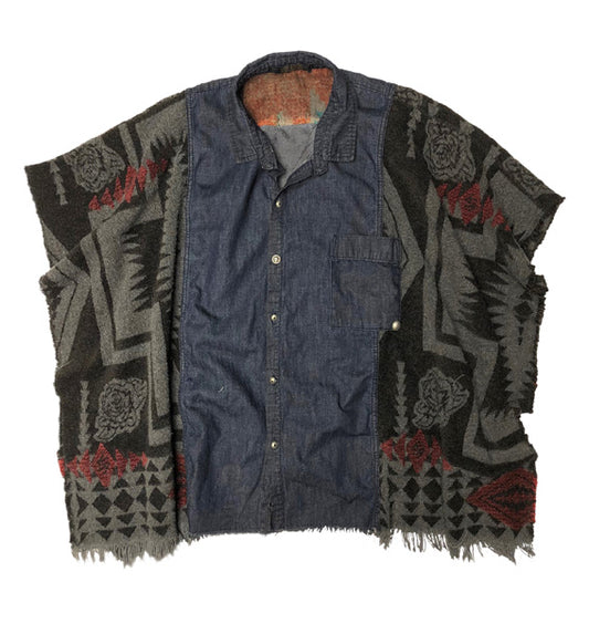 RUDE RIDERS | Poncho Kurzarm Oversized | Lady Rider Poncho Shirt