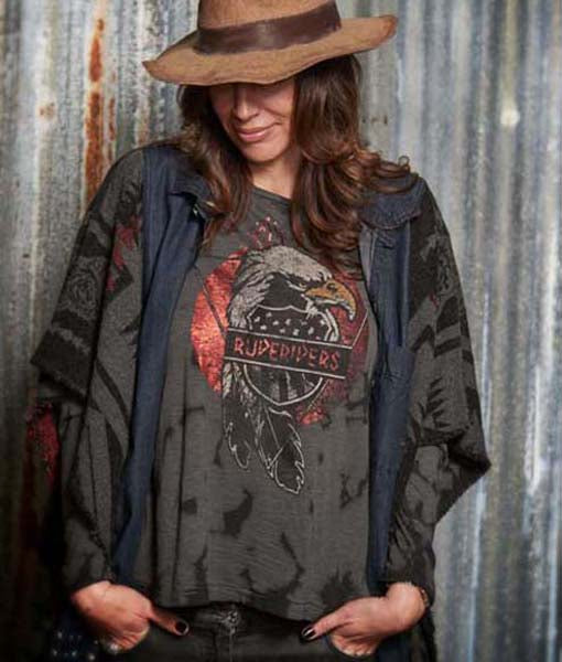 RUDE RIDERS | Poncho Kurzarm Oversized | Lady Rider Poncho Shirt