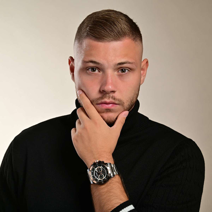 Raptor Chronograph Majid Edelstahlarmband 48,5 mm Model