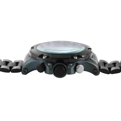 Raptor Chronograph Soheil Limited Edelstahlarmband Schwarz Plattiert Zifferblatt Schwarz 48 mm Seitlich