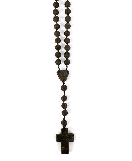 Rosenkranz Kette Bernstein Rohbernstein Dunkel Unisex Unikat