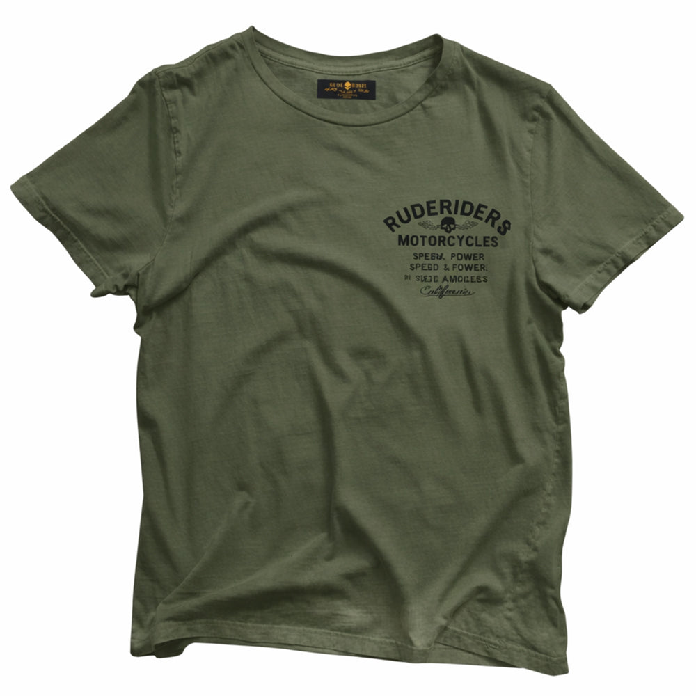 Rude Riders T-Shirt Rude Logo Vintage Khaki