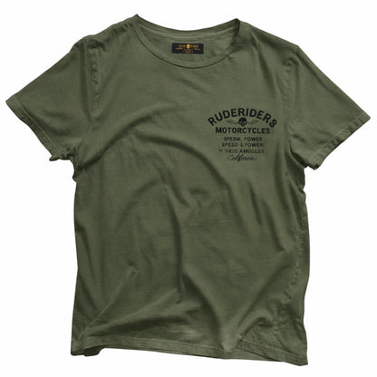 Rude Riders T-Shirt Rude Logo Vintage Khaki
