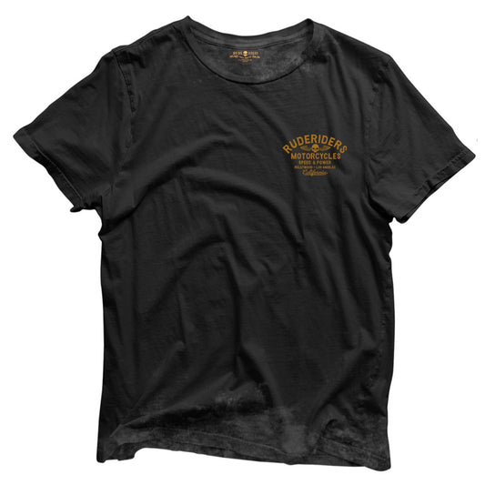 Rude Riders T-Shirt Rude Logo Vintage Schwarz