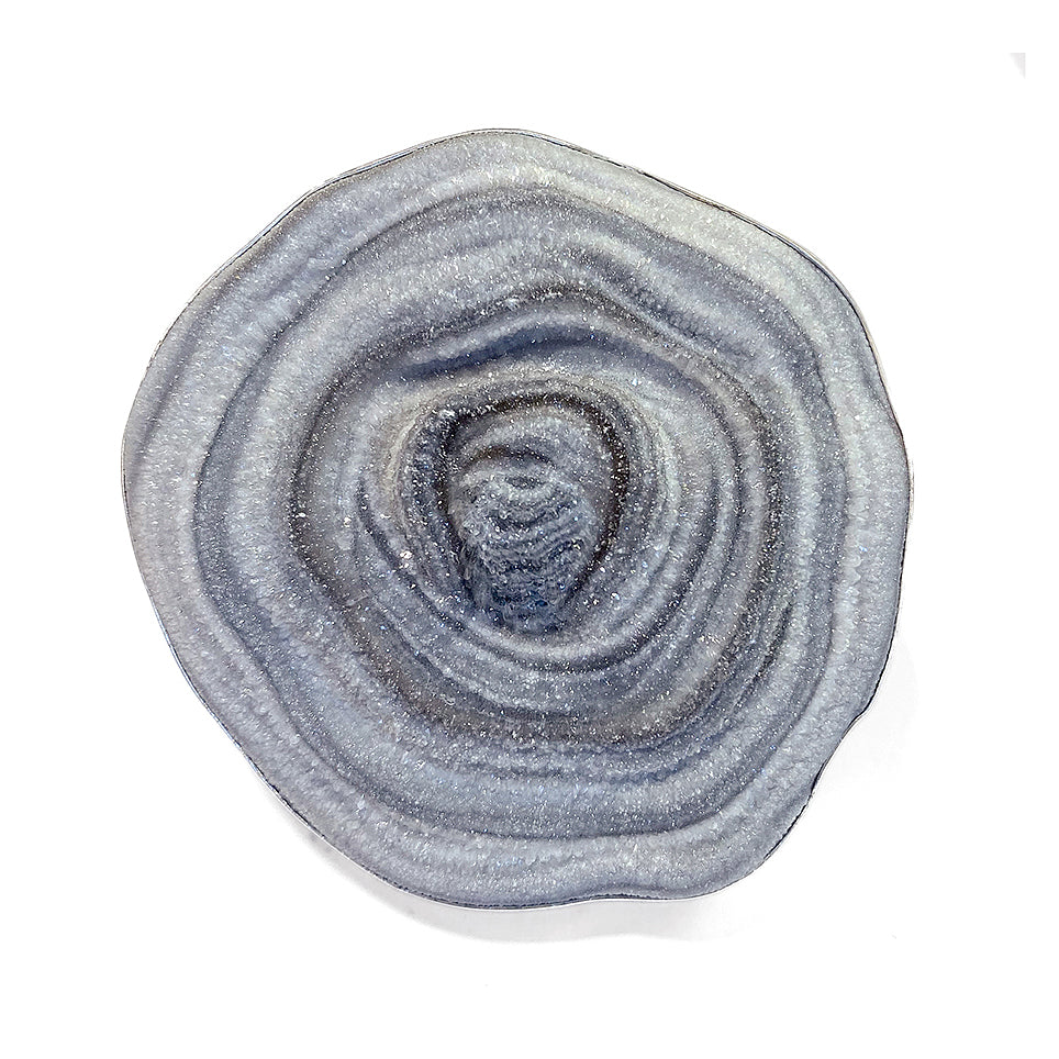 Steinring Chalcedon-Rosette XL Groß Unikat 925 Sterling Silber Größenverstellbar