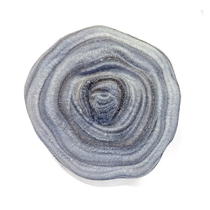 Steinring Chalcedon-Rosette XL Groß Unikat 925 Sterling Silber Größenverstellbar