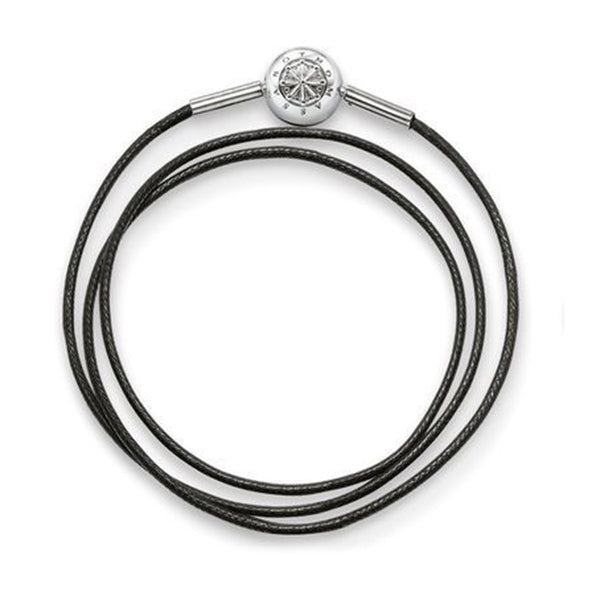 Thomas Sabo Kette Karma Beads Schwarz Sterling Silber 54 cm Lang