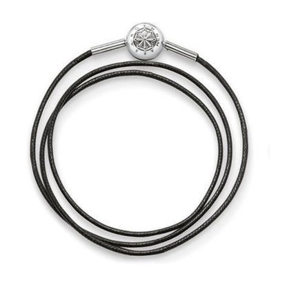 Thomas Sabo Kette Karma Beads Schwarz Sterling Silber 54 cm Lang