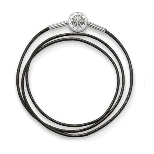 Thomas Sabo Kette Karma Beads Schwarz Sterling Silber 54 cm Lang