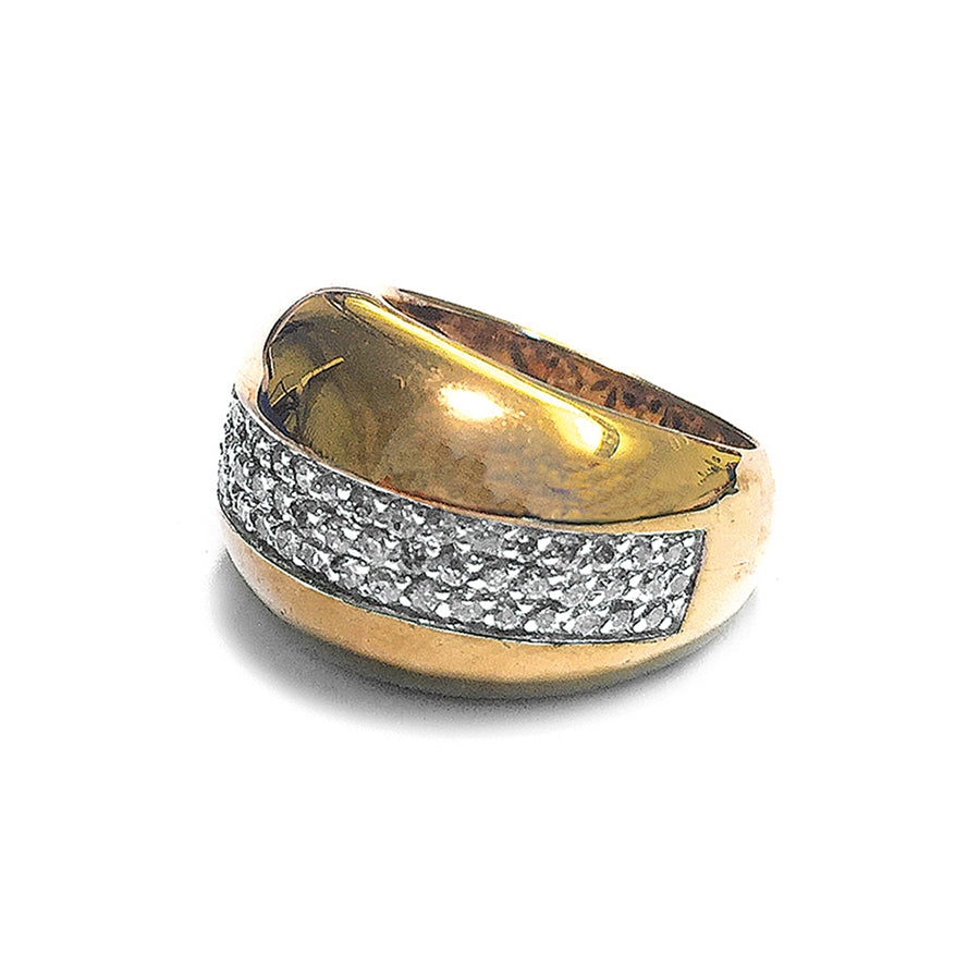 Ultima Edizione Bandring Pavé-Zirkonia 925 Sterling Silber Vergoldet