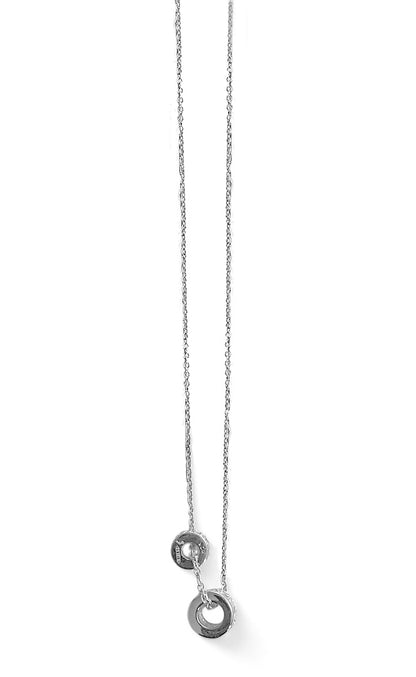 Ultima Edizione Kette Filigran Ring-Anhänger Sterling Silber Rhodiniert Pavé Zirkonia
