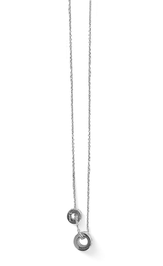 Ultima Edizione Kette Filigran Ring-Anhänger Sterling Silber Rhodiniert Pavé Zirkonia