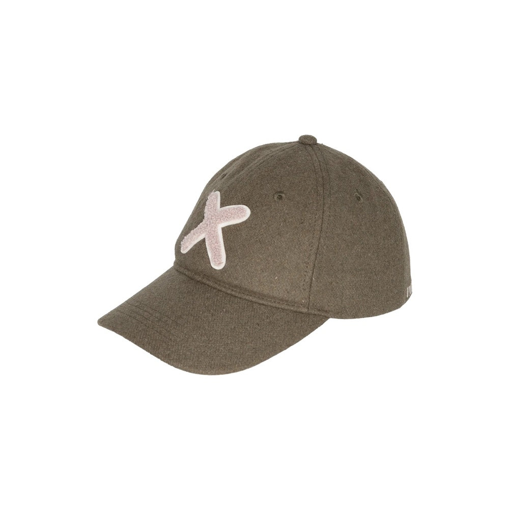 UNIO Baseball-Cap Chiba X Green Ash Oliv Beiges X-Patch Softe Filz-Optik Unisex Detail