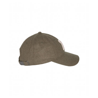 UNIO Baseball-Cap Chiba X Green Ash Oliv Beiges X-Patch Softe Filz-Optik Unisex Seitlich
