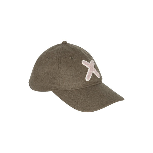 UNIO Baseball-Cap Chiba X Green Ash Oliv Beiges X-Patch Softe Filz-Optik Unisex