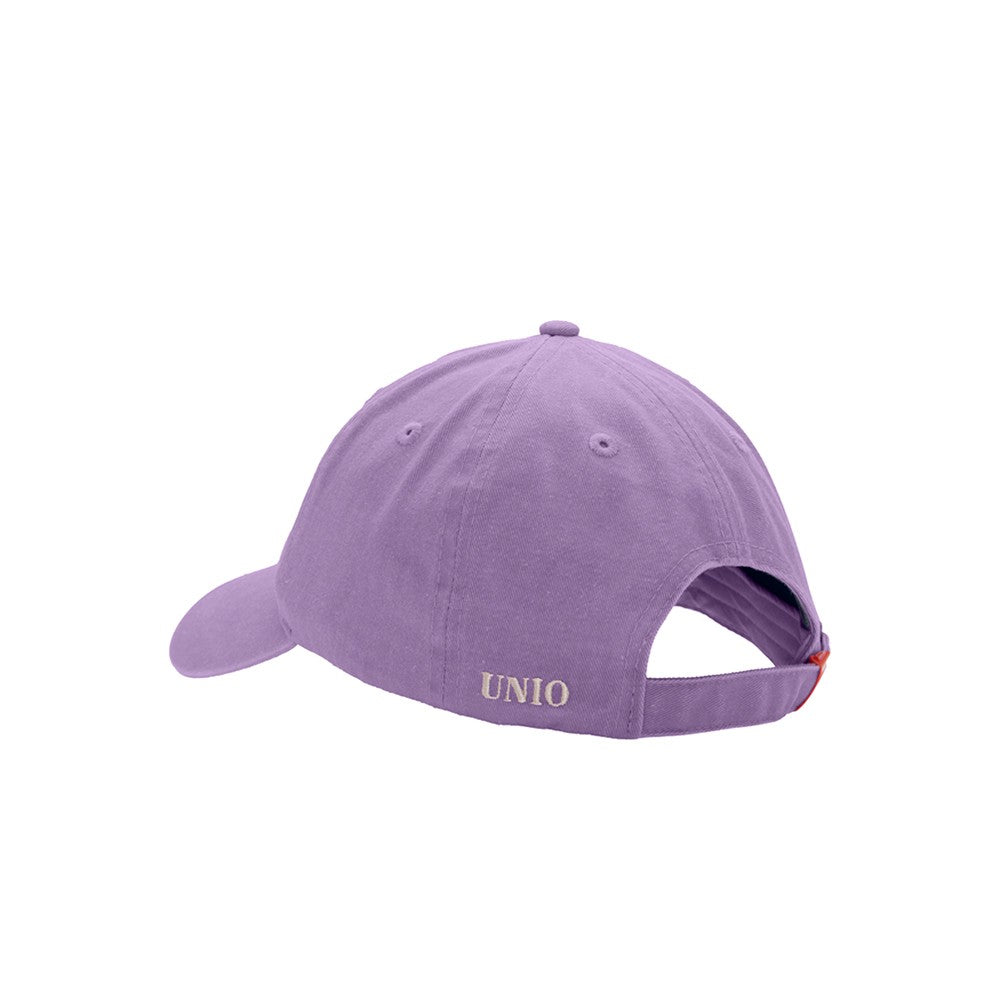 UNIO Kappe Cap Kobe-X X-Patch Orange Lila Nachhaltig Produziert Detail