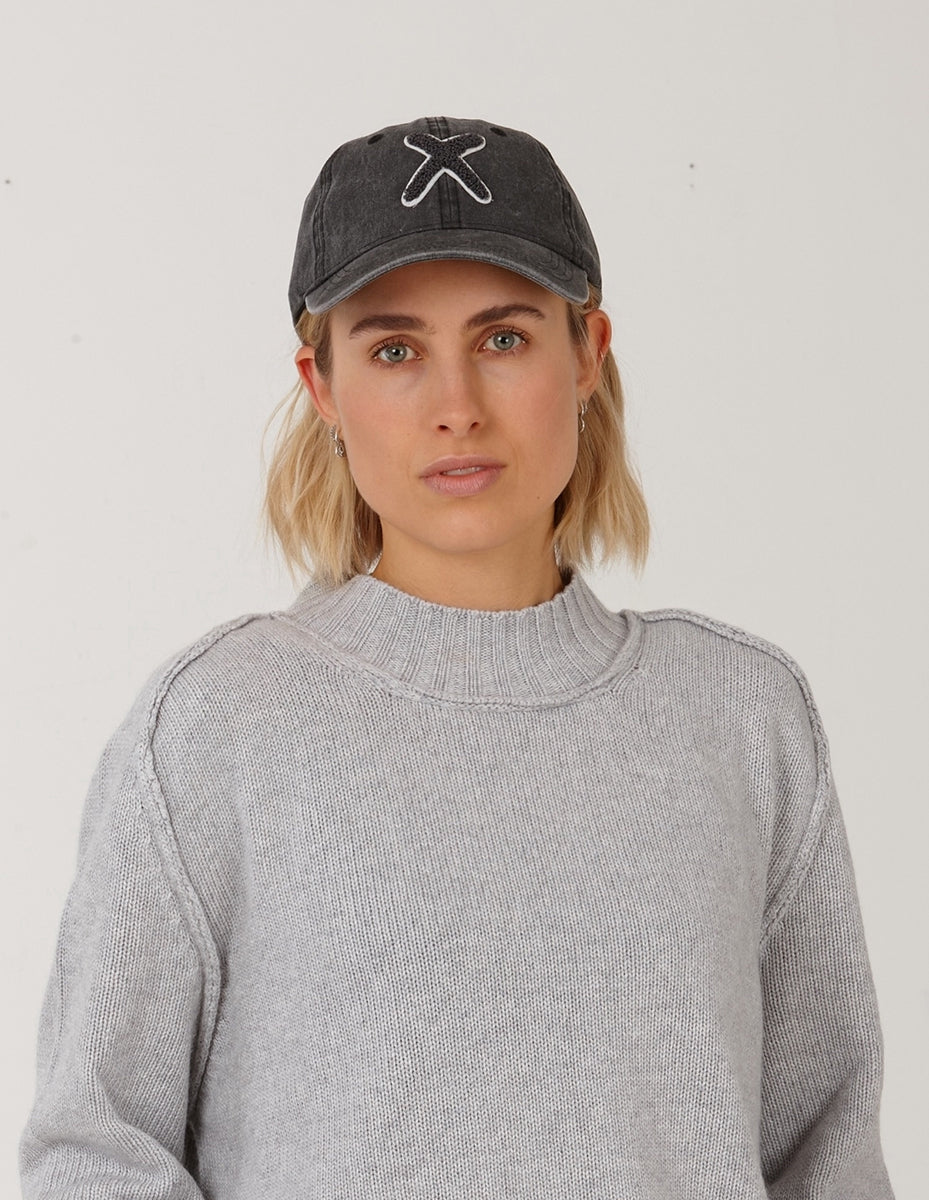 UNIO Kappe Cap Kobe-X X-Patch Anthrazit Unisex Nachhaltig Model