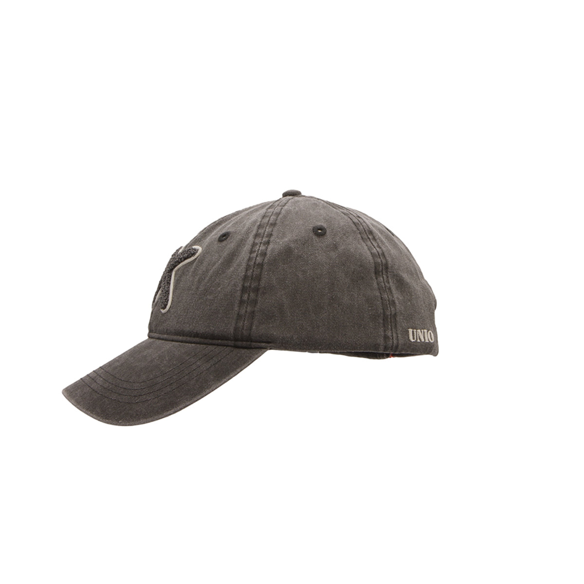 UNIO Kappe Cap Kobe-X X-Patch Anthra Unisex Nachhaltig Produziert Seitlich
