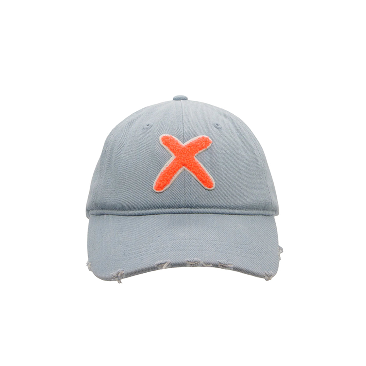 UNIO Kappe Cap Kobe-X Light Denim X-Patch Orange Unisex Nachhaltig Fair Produziert