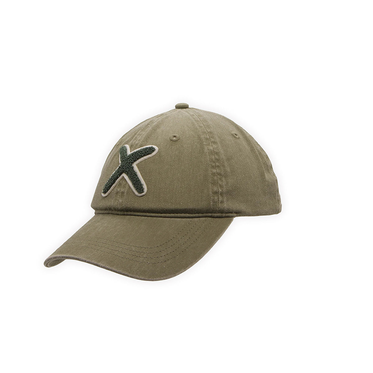 UNIO Kappe Cap Kobe-X X-Patch Khaki Unisex Nachhaltig Produziert Seitlich