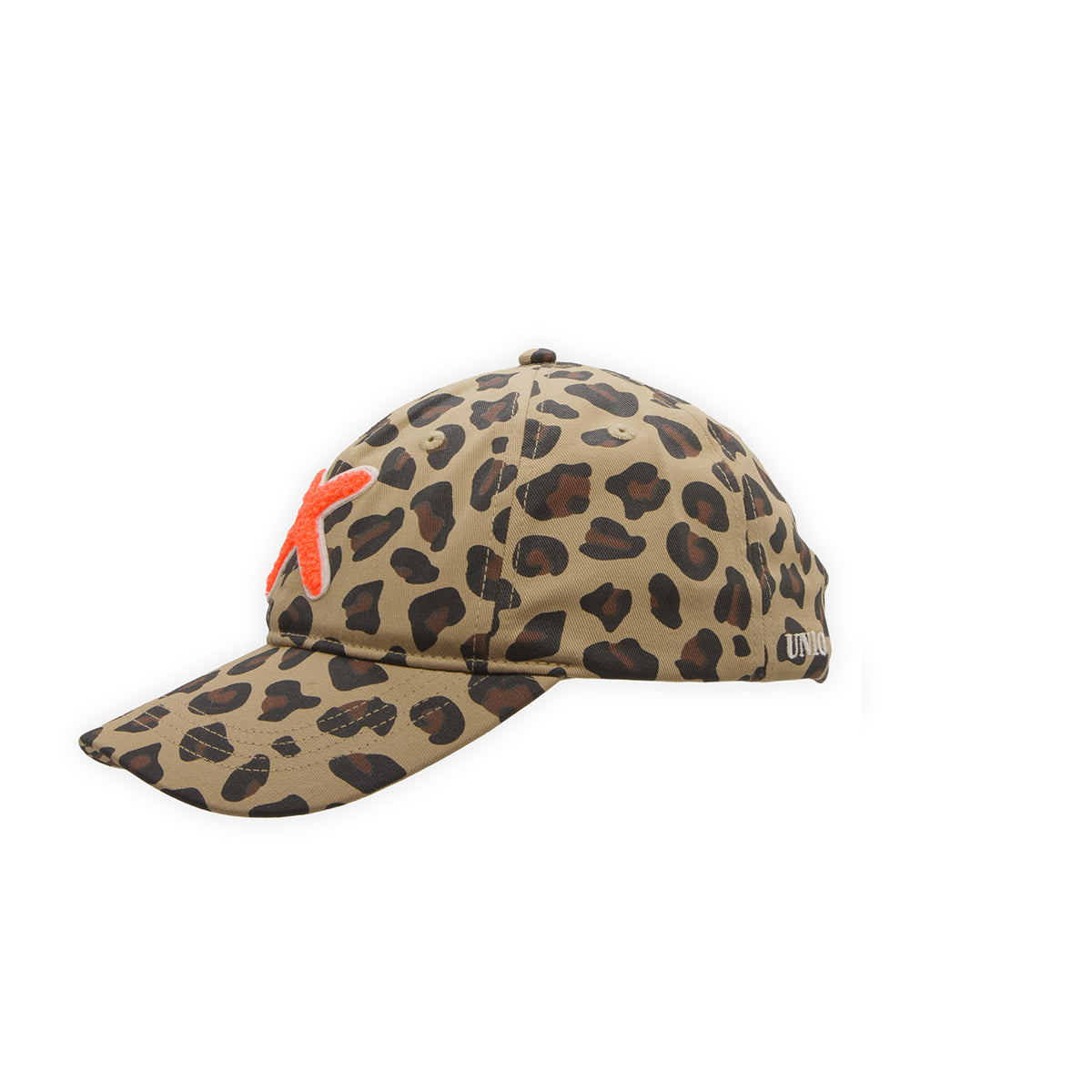 UNIO Kappe Cap Kobe-X Leo X-Patch Orange Leoparden-Print Nachhaltig Fair Produziert 1