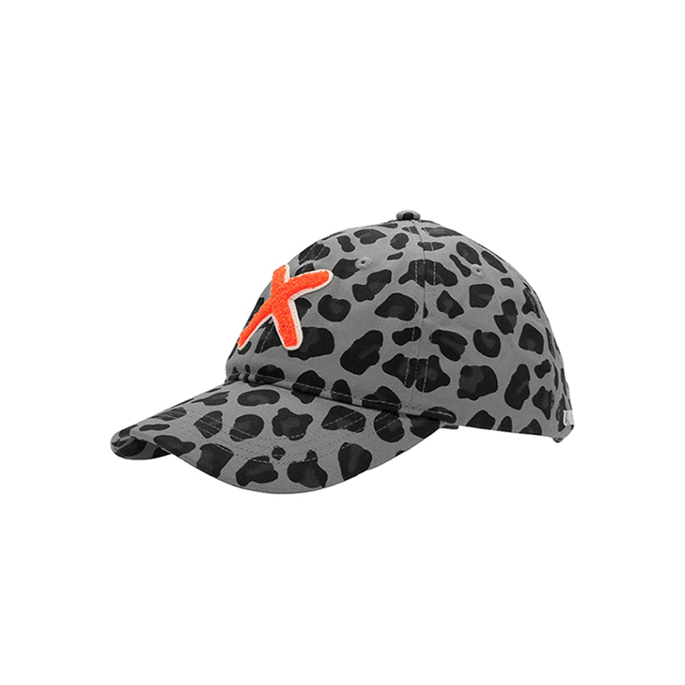 UNIO Kappe Cap Kobe-X X-Patch Orange Leoparden-Print Leo Grau Anthrazit Unisex Nachhaltig Fair Produziert