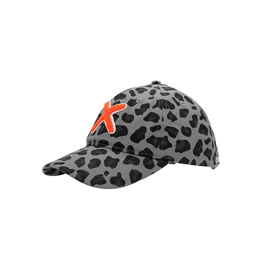 UNIO Kappe Cap Kobe-X X-Patch Orange Leoparden-Print Leo Grau Anthrazit Unisex Nachhaltig Fair Produziert