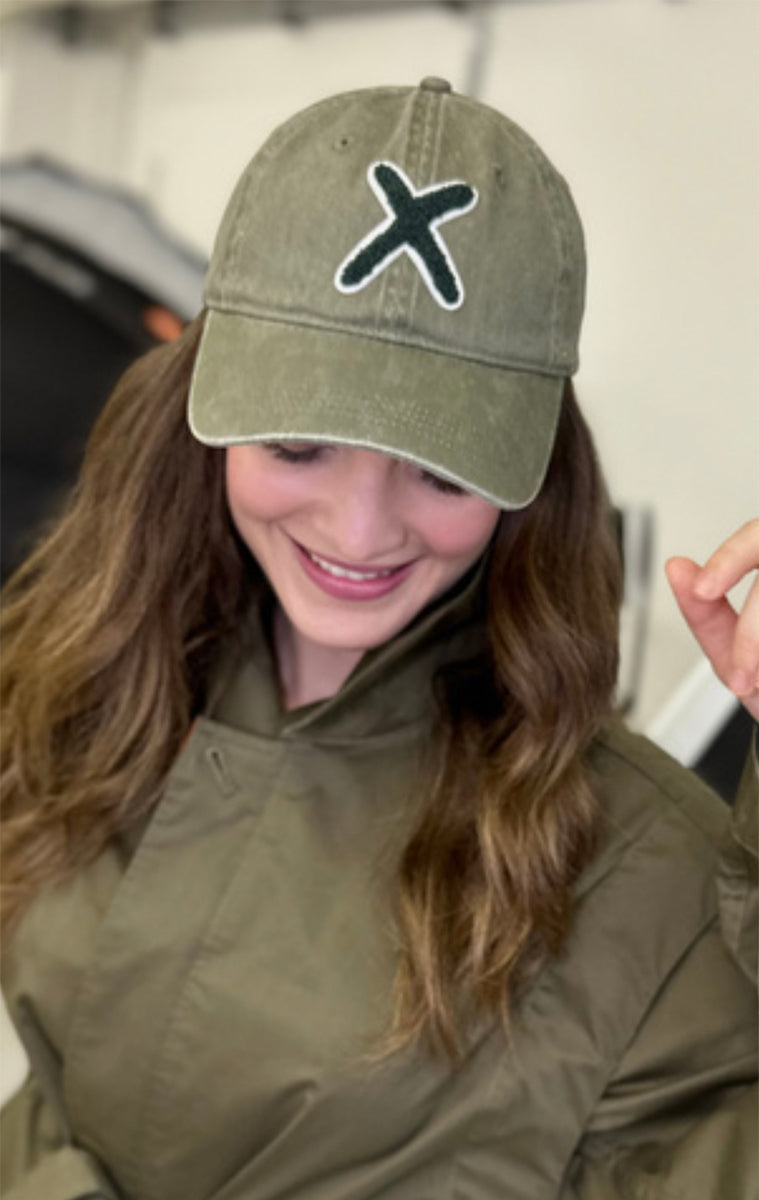 UNIO Kappe Cap Kobe-X Khaki X-Patch Unisex Nachhaltig Fair Produziert Model 2