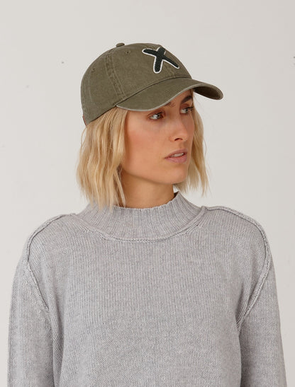 UNIO Kappe Cap Kobe-X Khaki X-Patch Unisex Nachhaltig Fair Produziert Model