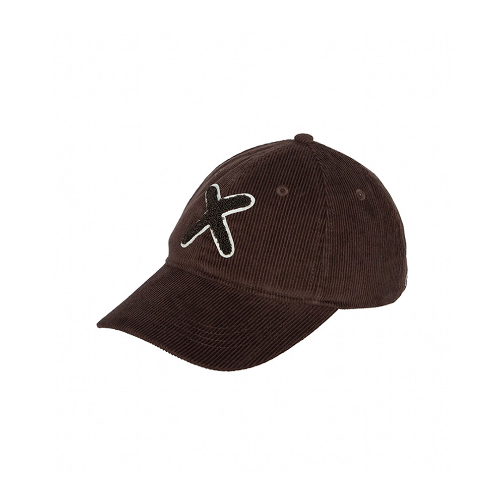 UNIO Baseball-Cap Tore X Dunkelbraun X-Patch Gerippte Cord-Optik Unisex Detail