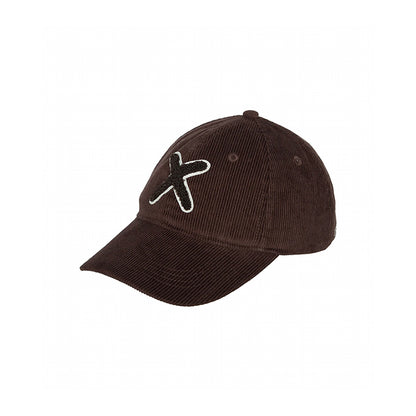UNIO Baseball-Cap Tore X Dunkelbraun X-Patch Gerippte Cord-Optik Unisex Detail