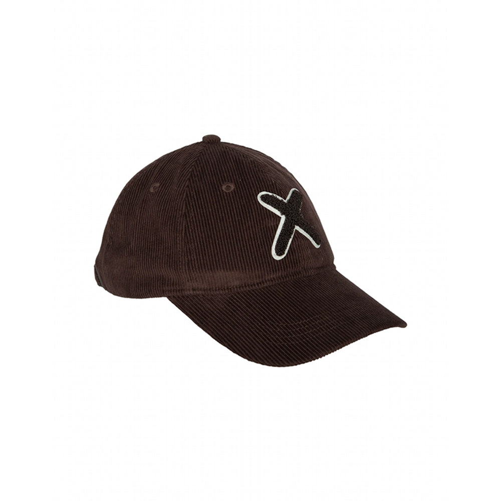 UNIO Baseball-Cap Tore X Dunkelbraun X-Patch Gerippte Cord-Optik Unisex