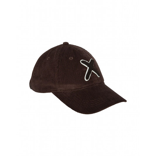 UNIO Baseball-Cap Tore X Dunkelbraun X-Patch Gerippte Cord-Optik Unisex