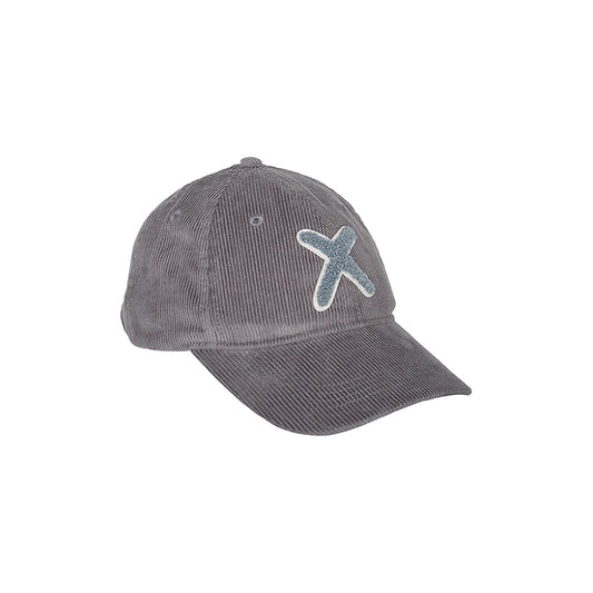 UNIO Baseball-Cap Tore X Light Ash Grau X-Patch Gerippte Cord-Optik Unisex
