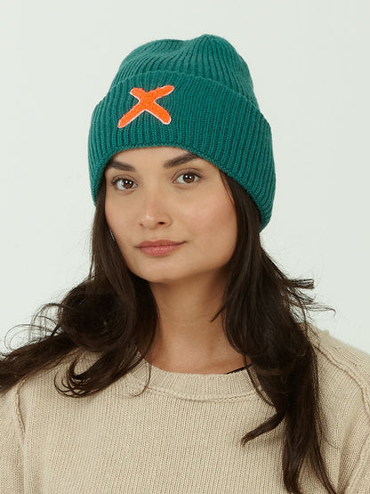 UNIO Mütze Lumi X Merinowolle Cashmere Ocean Green X-Patch Unisex
