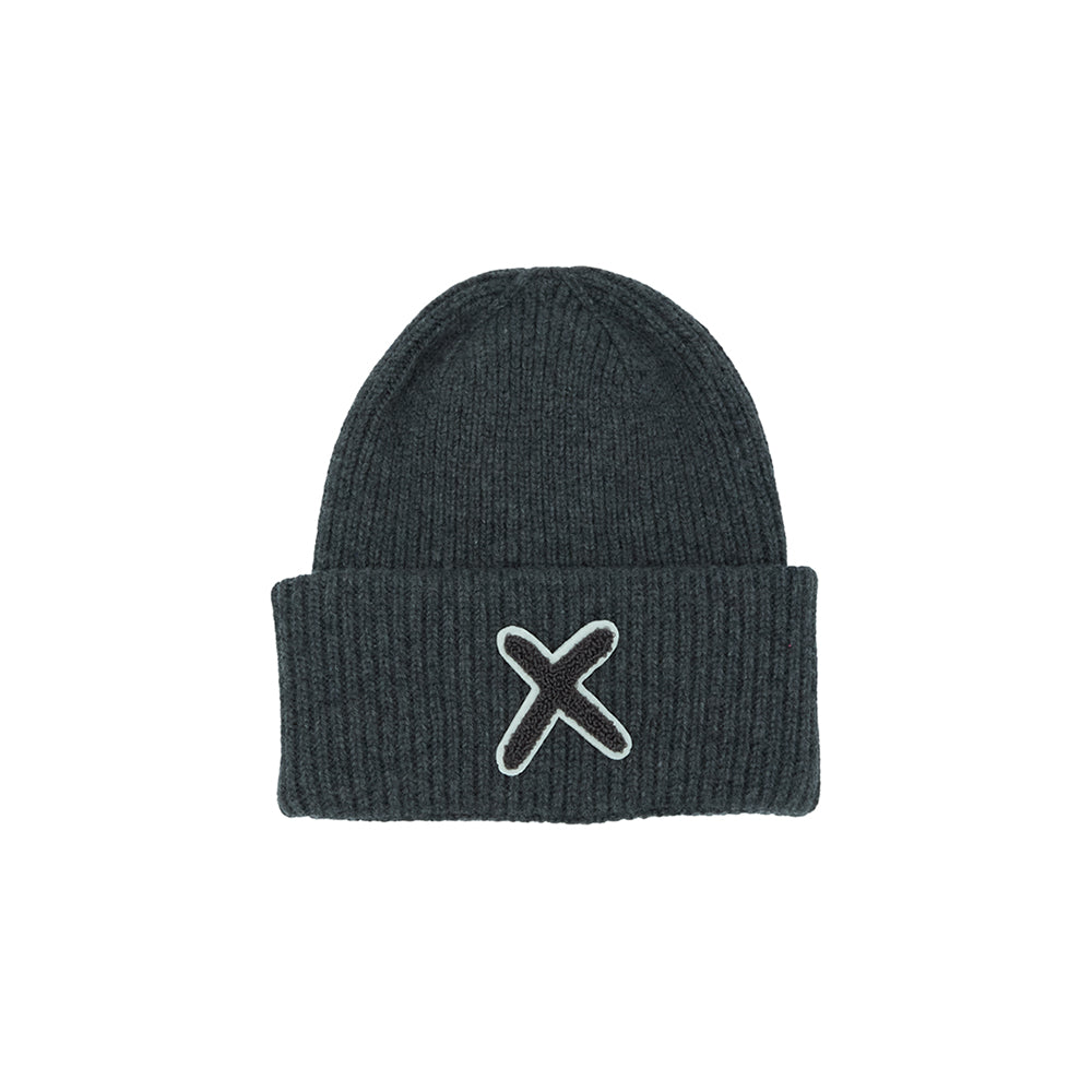UNIO Mütze Lumi X Matched Merinowolle Cashmere Unisex Nachhaltig Fair Produziert X-Patch Anthra Anthrazit