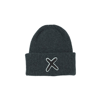UNIO Mütze Lumi X Matched Merinowolle Cashmere Unisex Nachhaltig Fair Produziert X-Patch Anthra Anthrazit