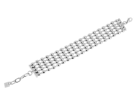 ZAG Bijoux Armband Caddy Erbsglieder 5-reihig Edelstahl Silber