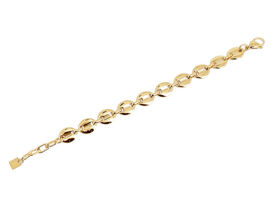 ZAG Bijoux Armband Kahvi Kaffeebohnen-Glieder Edelstahl Vergoldet